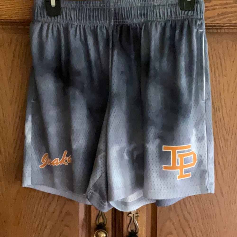 Inaka Power Gray and Orange Athletic Shorts